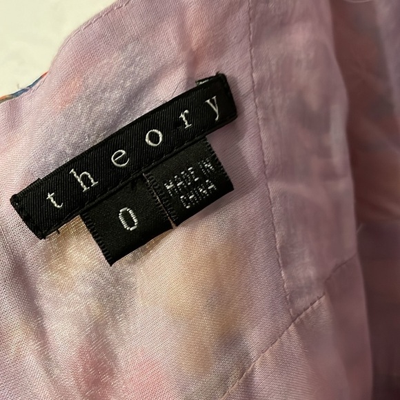 Theory lightweight floral summer midi dress size 0 - Picture 6 of 7